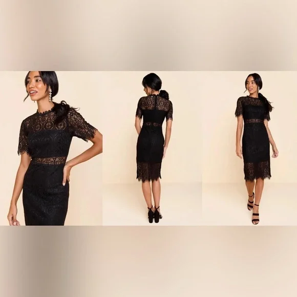 Francesca's Collections | Dresses | Spring Sale Nwot Francescas Miami Rhea  Black Lace Mini Dress Size Small | Poshmark